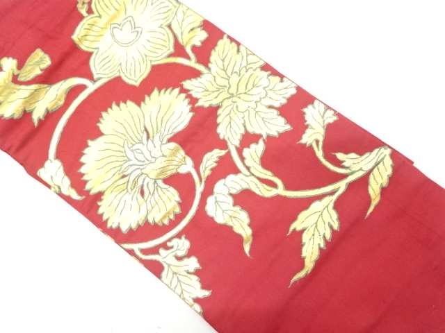 アンティーク　唐草模様織り出し名古屋帯（着用可）